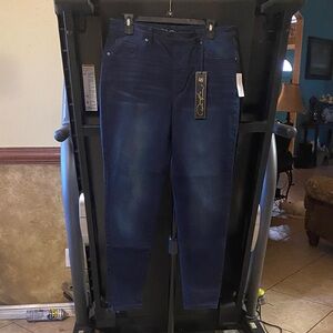 DG2 by Diane Gilman Dark Blue Straight Leg Jeans